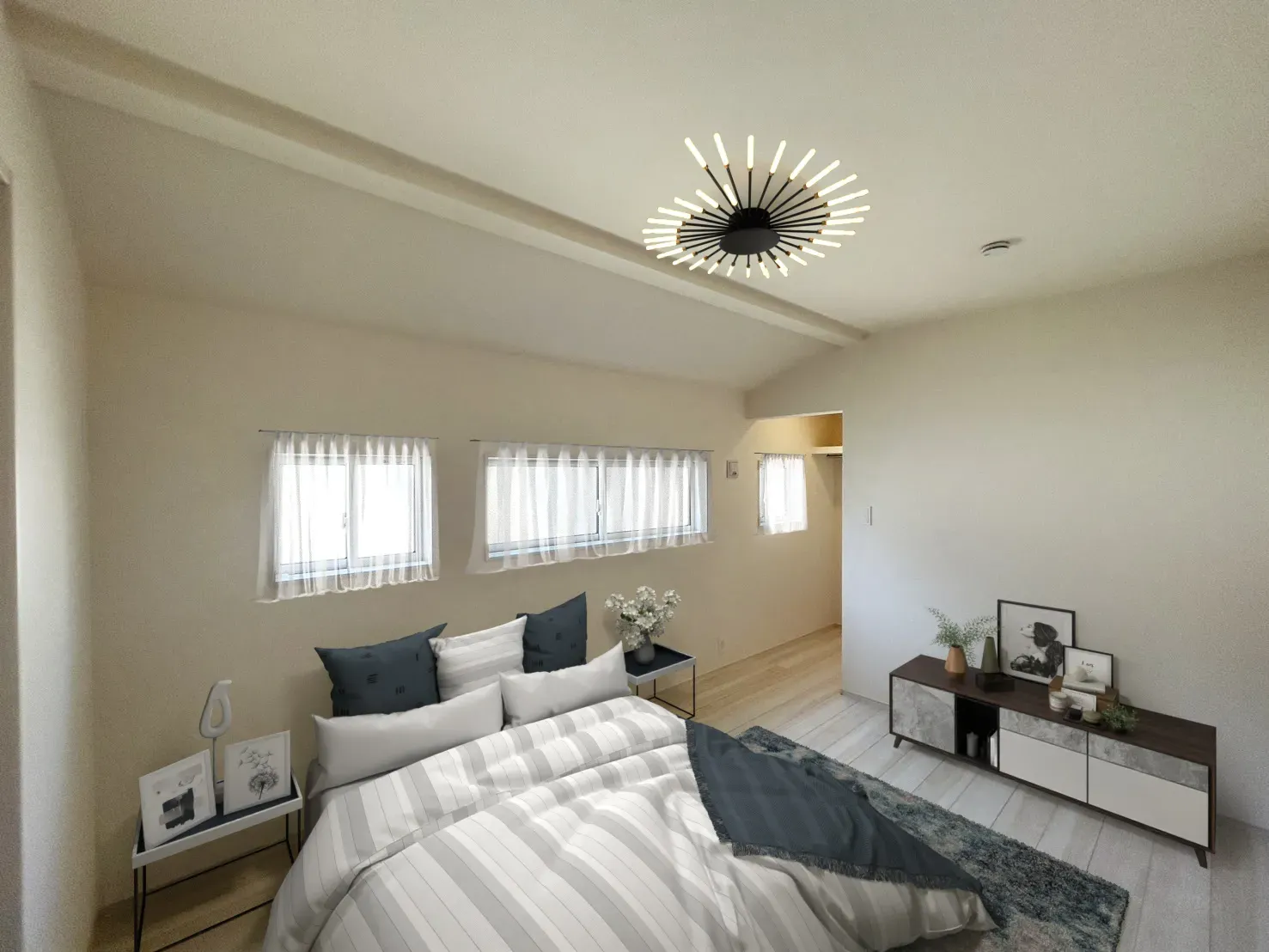 【イメージ】実際の室内写真に家具等を配置したCG画像です。家具付き販売ではございません。