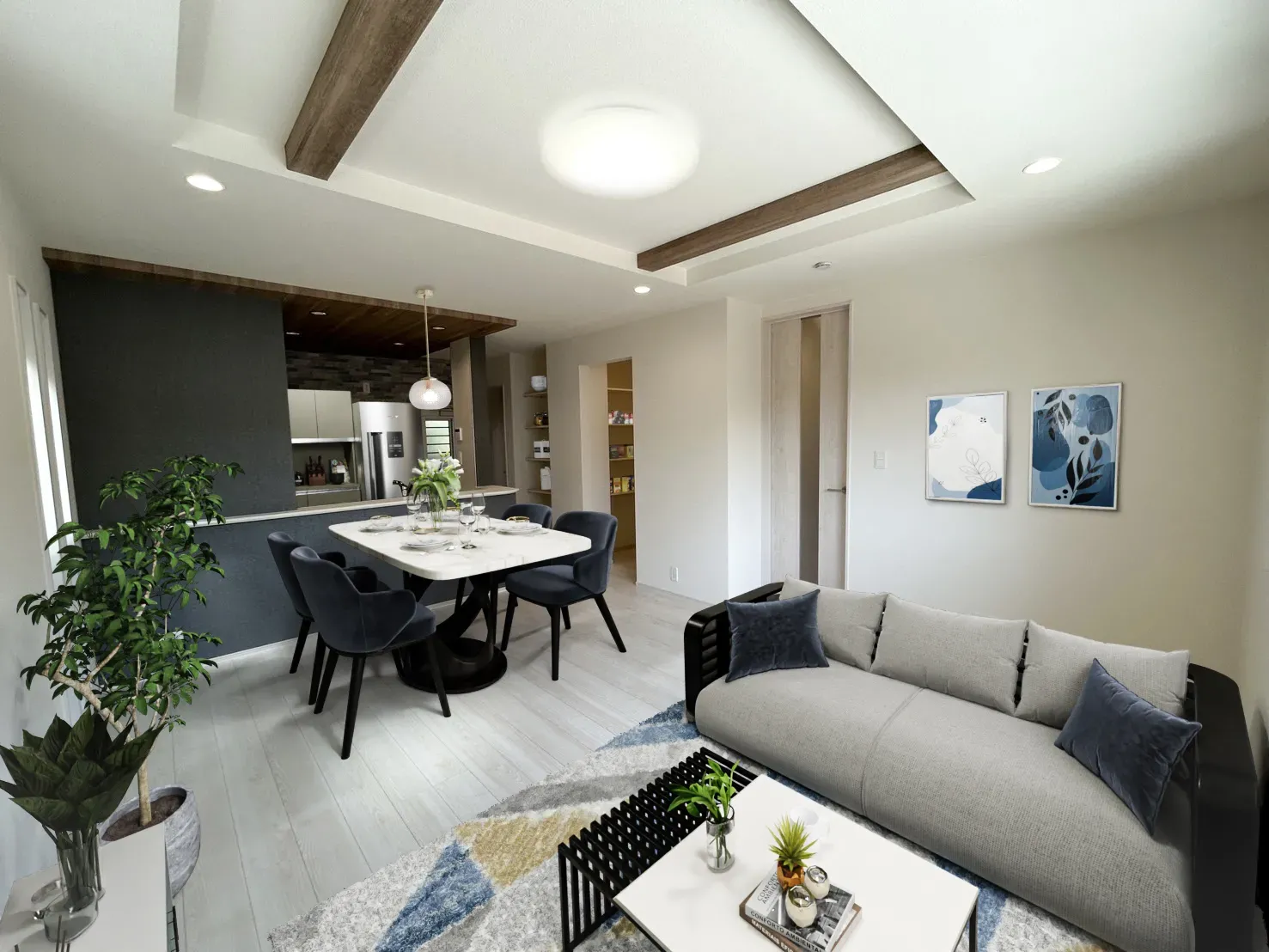 【イメージ】実際の室内写真に家具等を配置したCG画像です。家具付き販売ではございません。