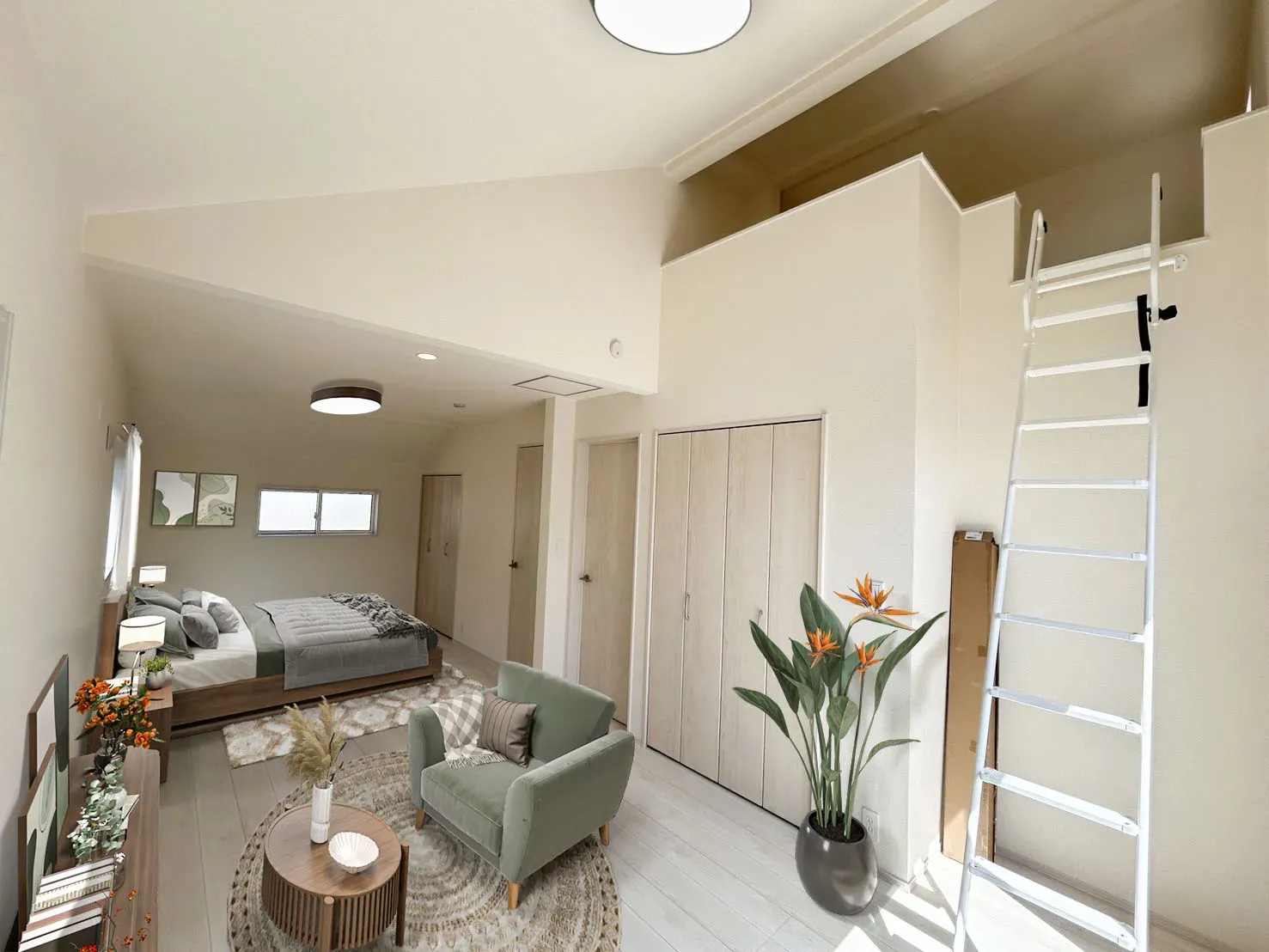 【イメージ】実際の室内写真に家具等を配置したCG画像です。家具付き販売ではございません。