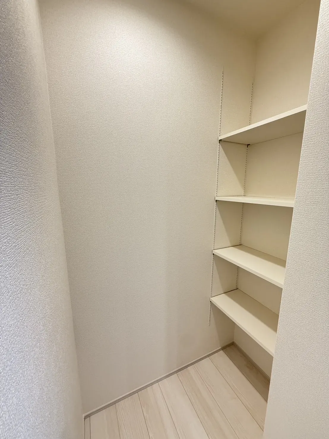 【パントリー】
可動棚の設置があり、食料品の備蓄等に適した広々としたパントリーです。