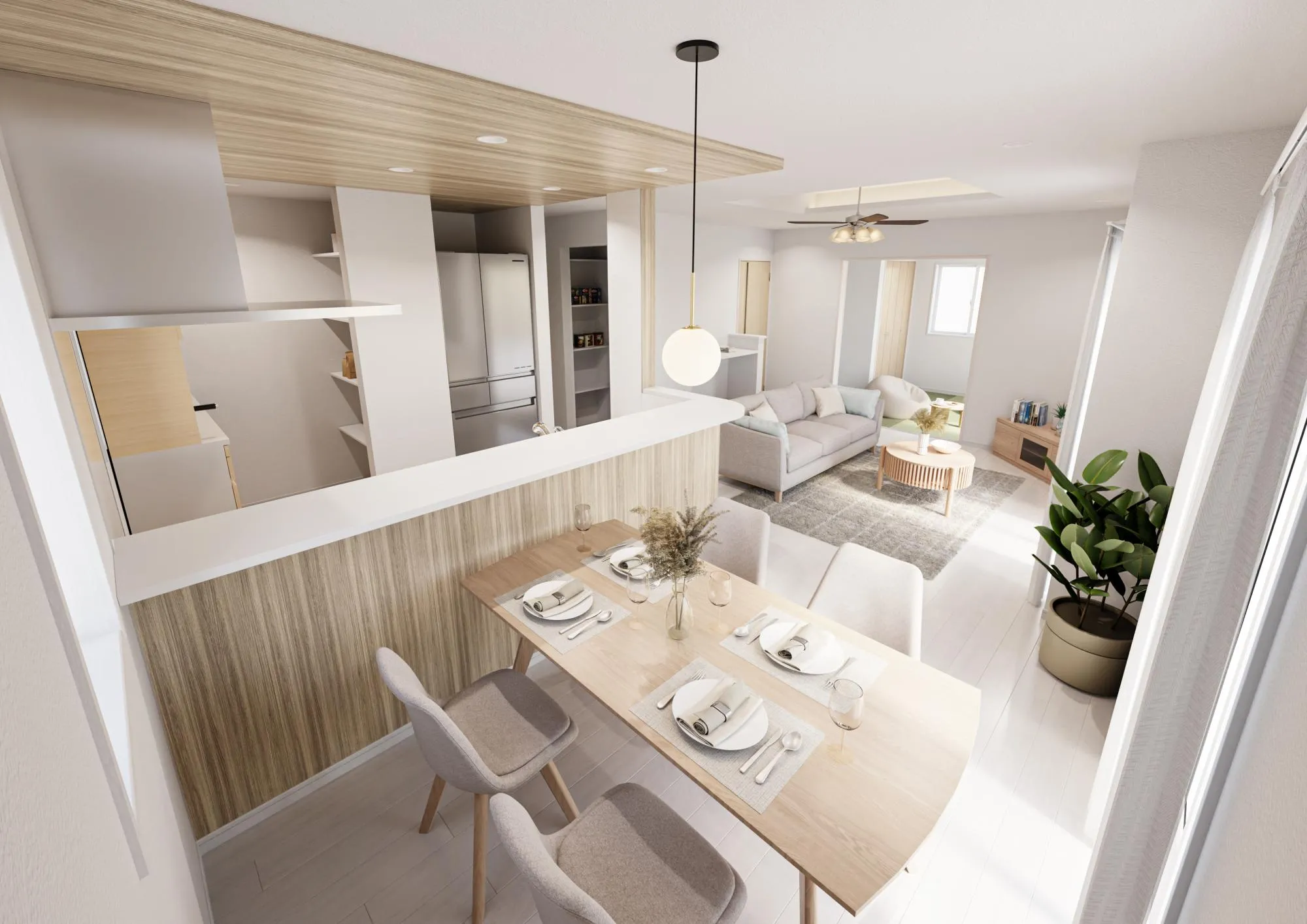 2号棟:内観パース