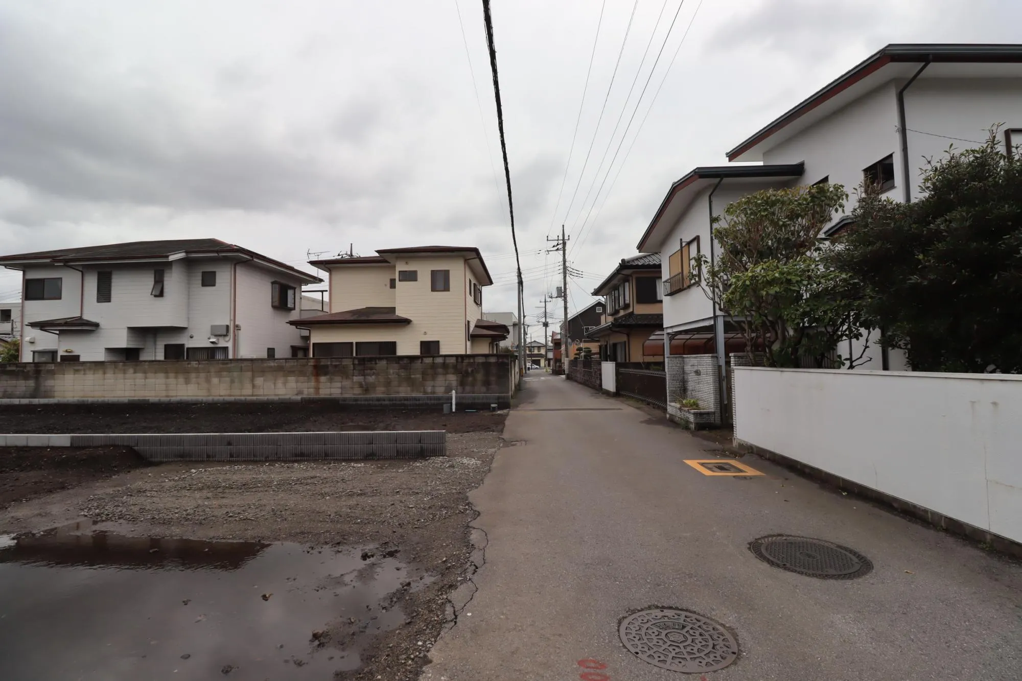 前面道路含む現地(造成後)
