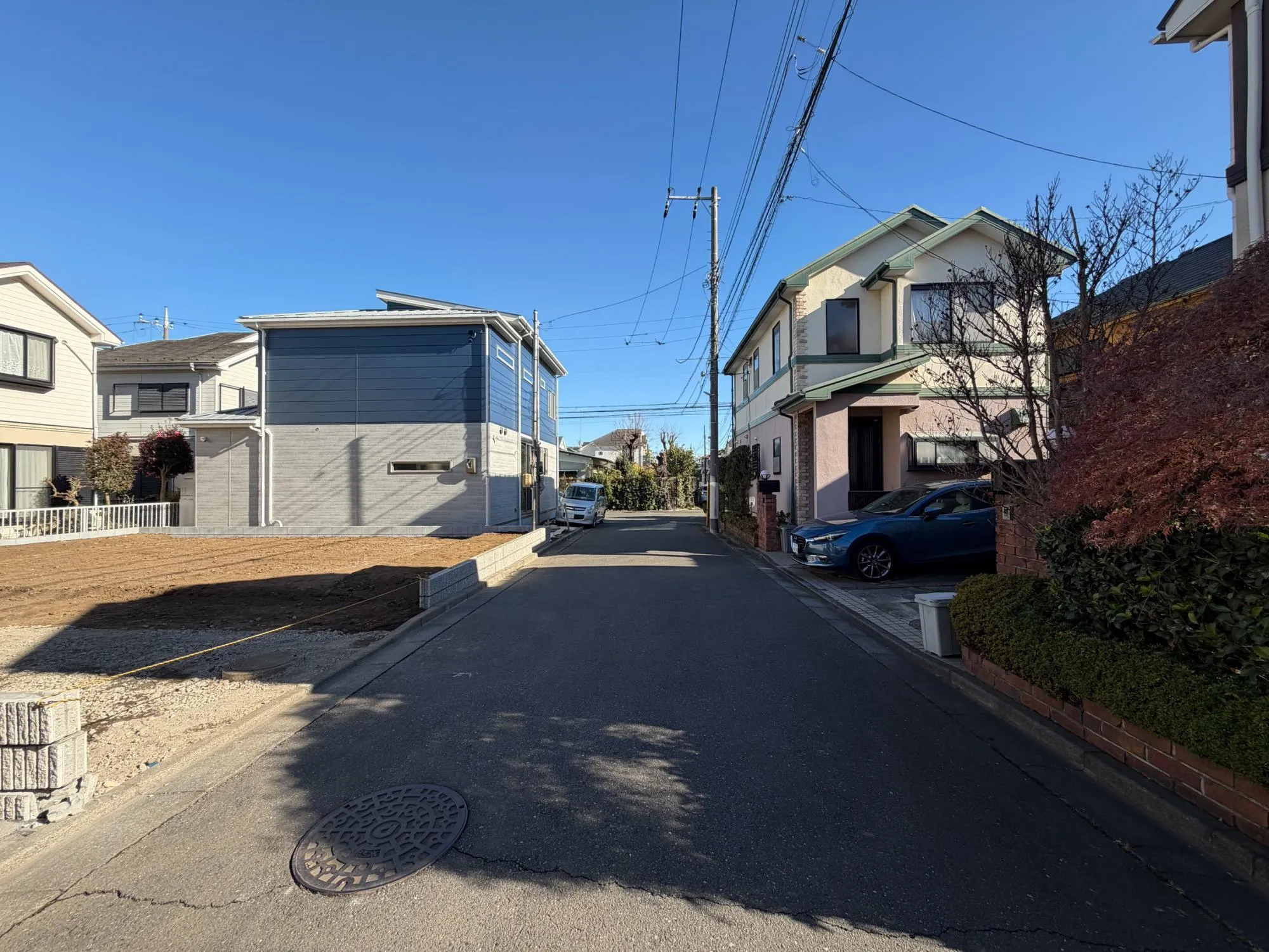 造成完了　前面道路