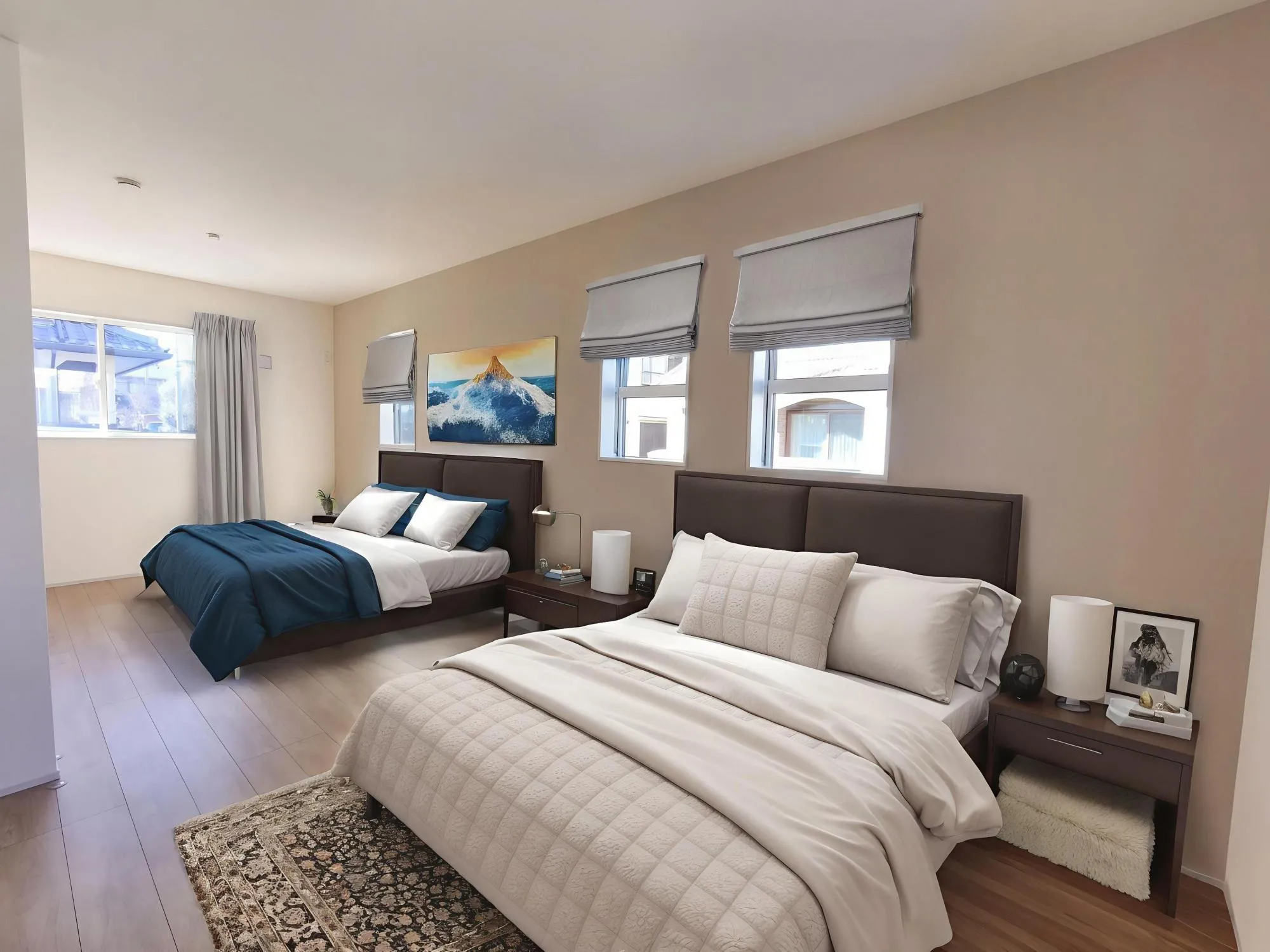 ライフスタイルに合わせて、5.25帖+5.25帖に分けられる洋室。10.5帖の広々した洋室としても使えます!