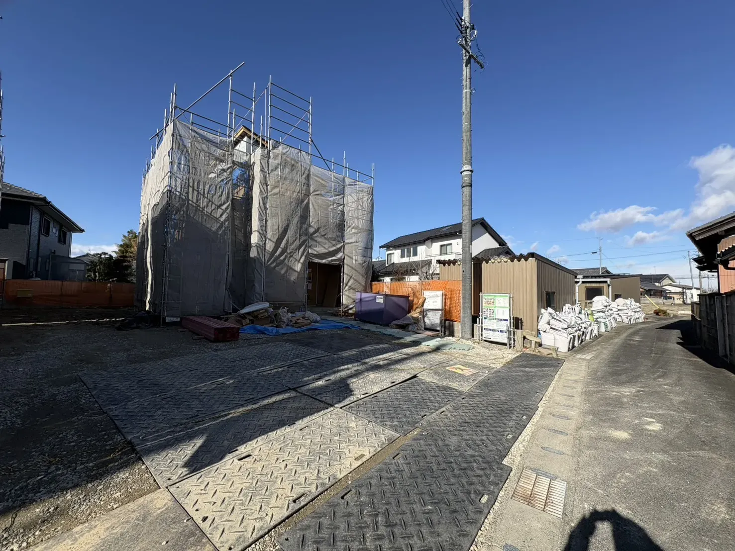 1月11日撮影　上棟後