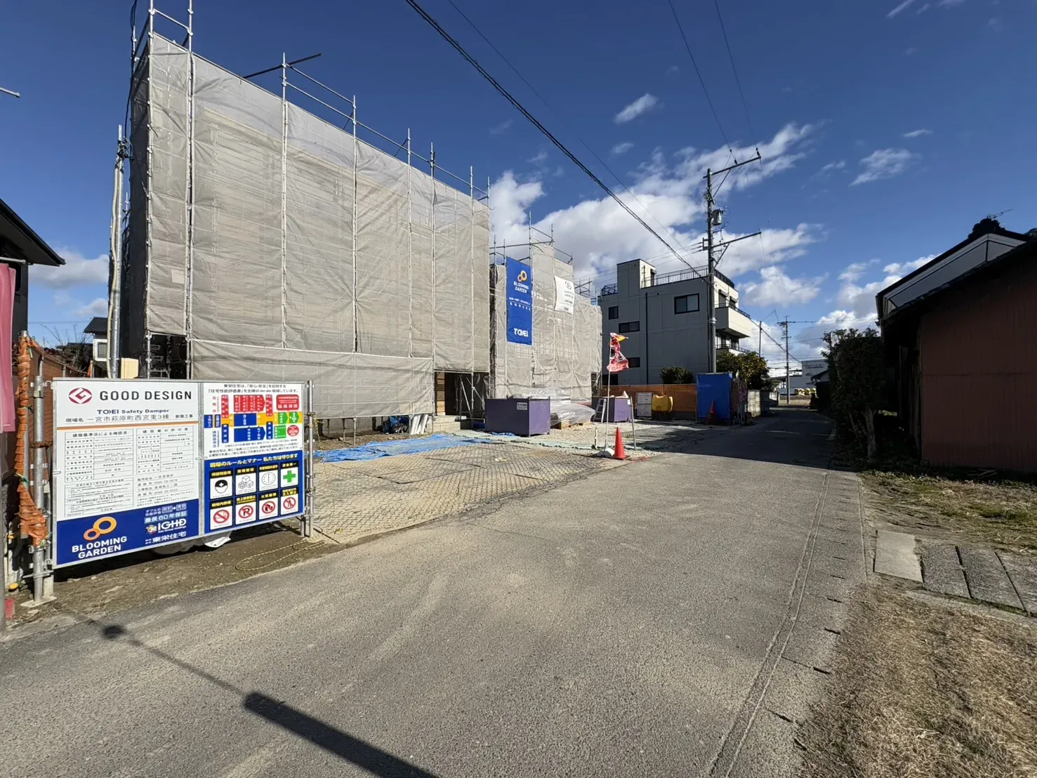 1月11日撮影　上棟後