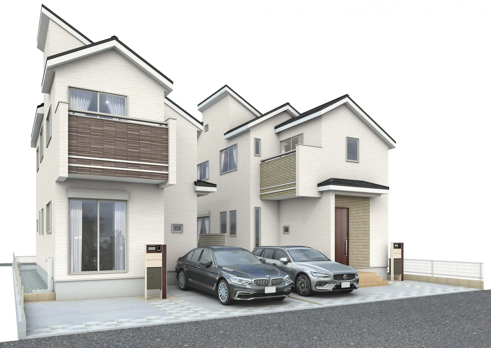 外観パース(2・3号棟)