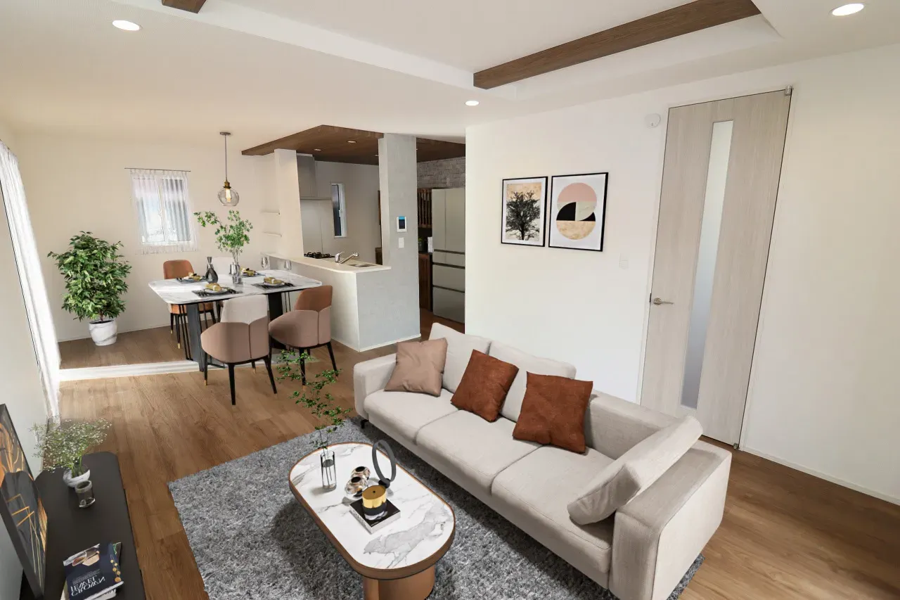 ①号棟　LDK(家具はCGです)