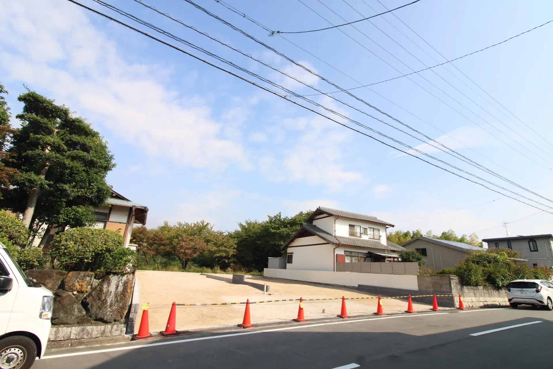 前面道路から見た宅地