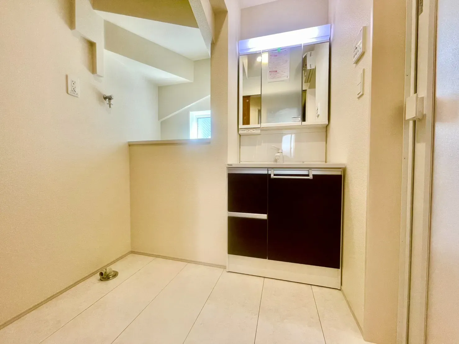 1号棟「ゆとりある洗面室スペース」