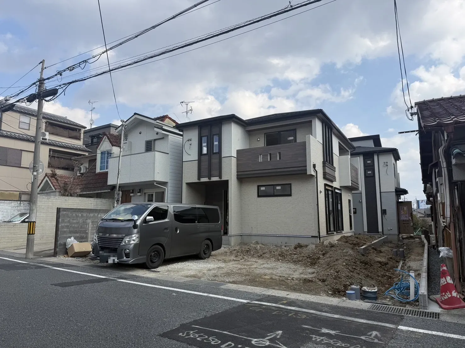 【手前①号棟奥②号棟外観写真】
2026.1.24撮影