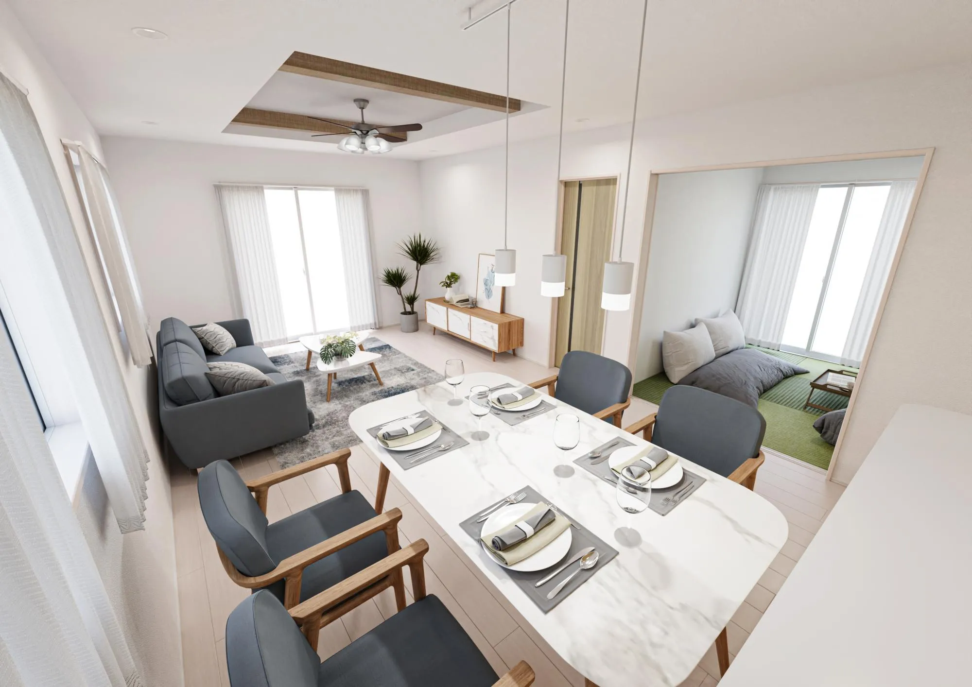 1号棟:内観パース