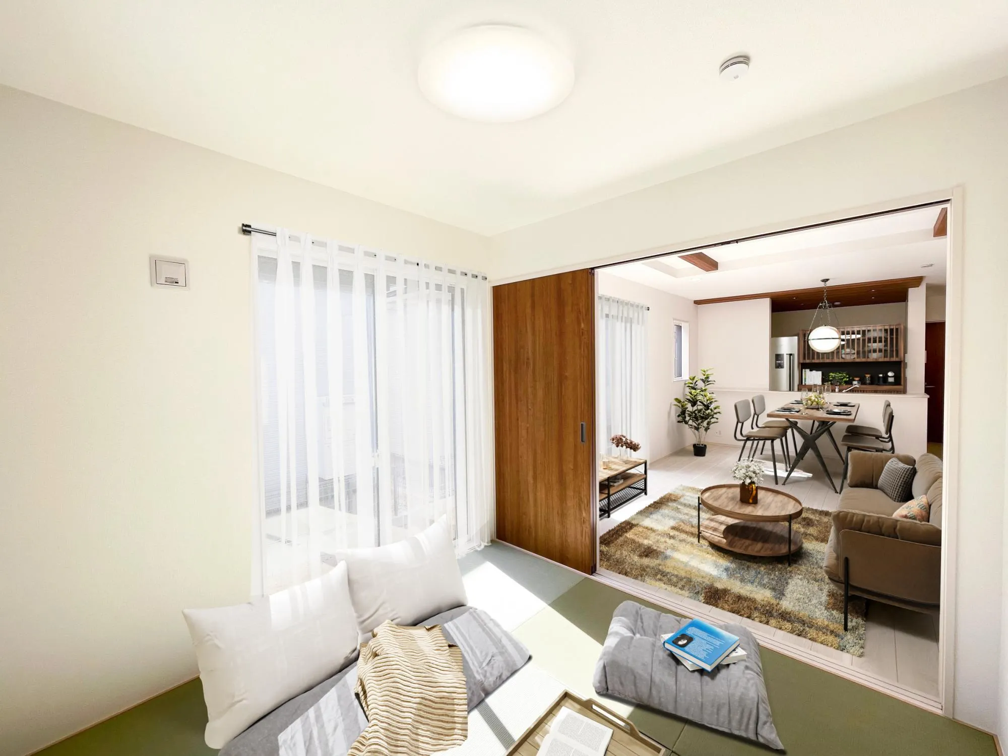 ①号棟　リビング(※家具等をCGで加工しています。家具付き販売ではございません。) 