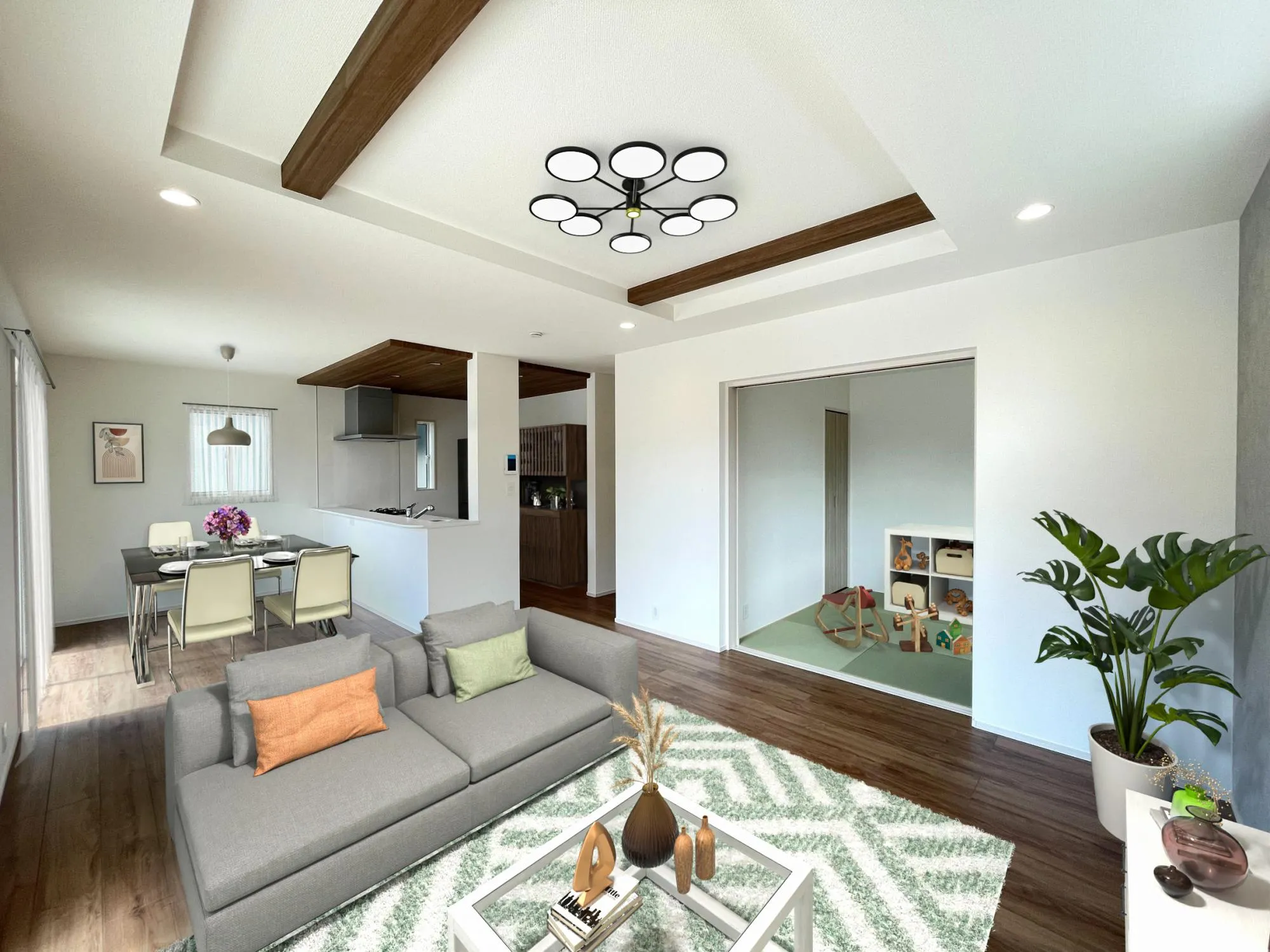 ③号棟　リビング(※家具等をCGで加工しています。家具付き販売ではございません。) 