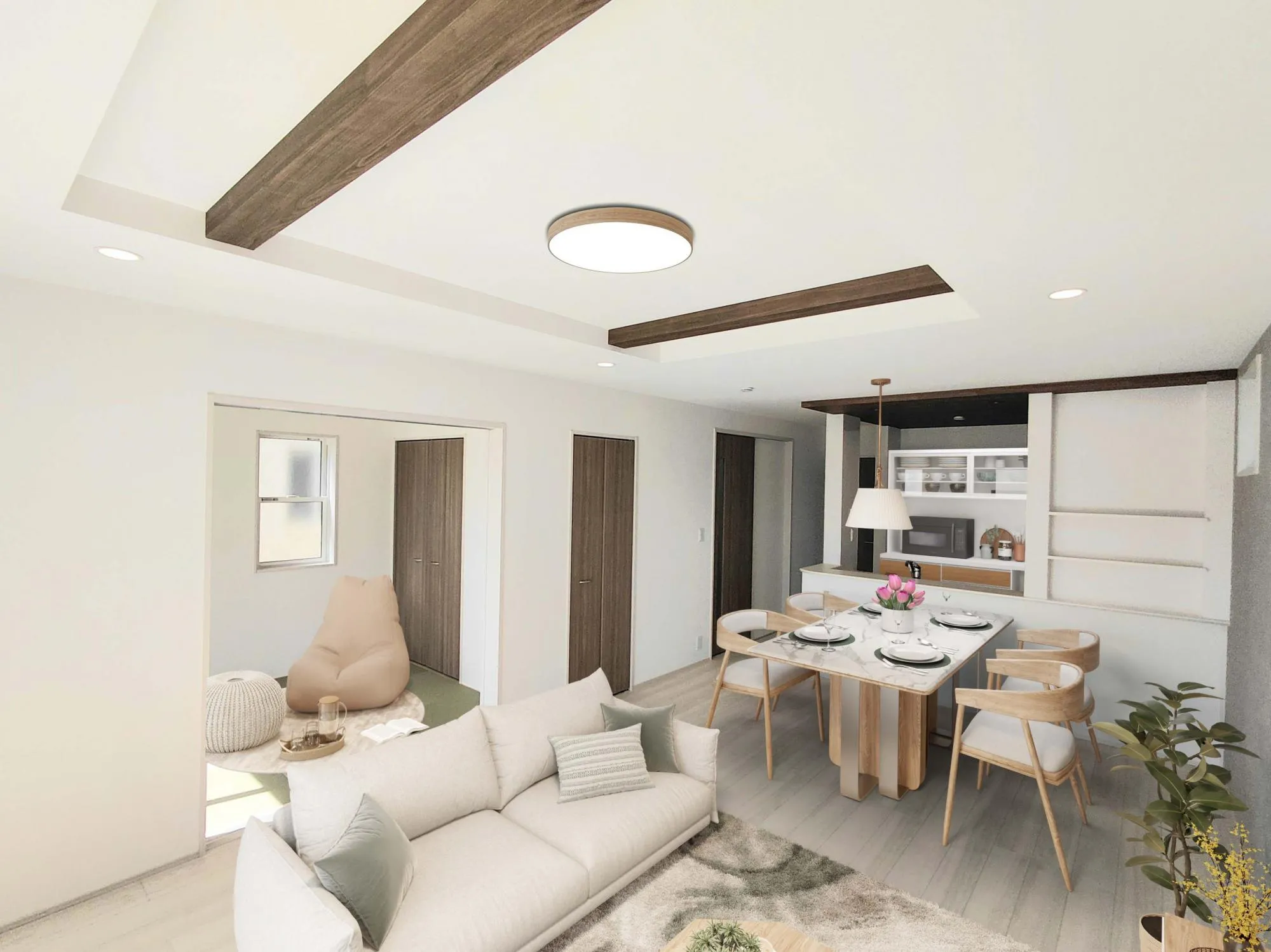 3号棟　リビング※バーチャル家具配置