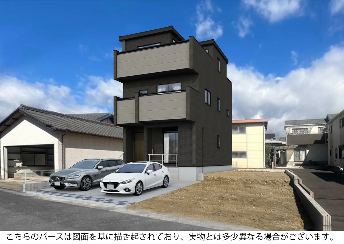 外観完成予想図(1号棟)