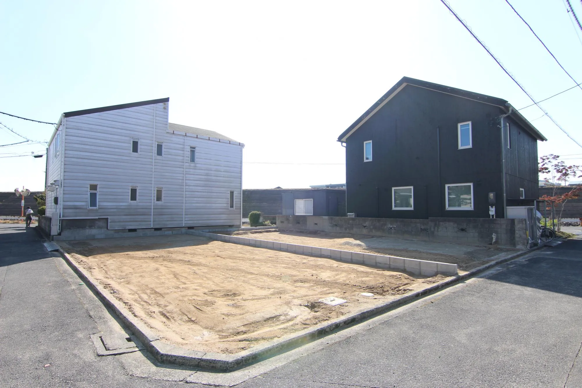 前面道路から見た宅地