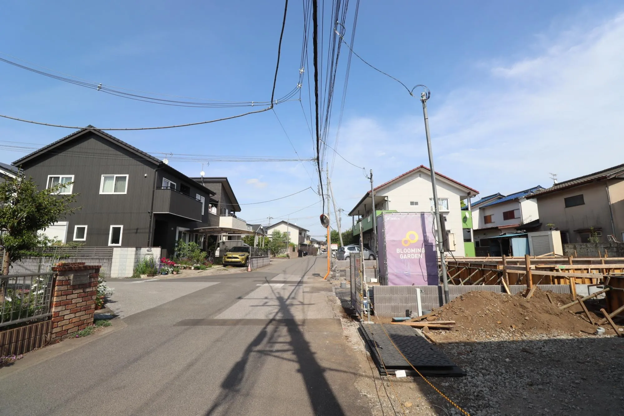 前面道路含む現地(造成後)
