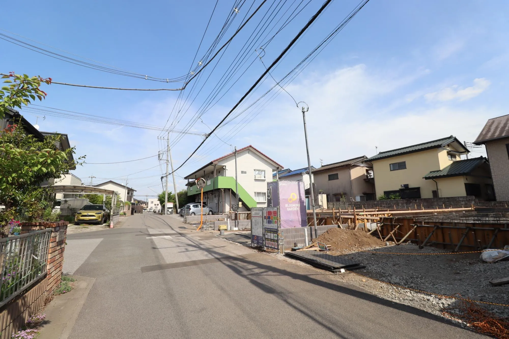 前面道路含む現地(造成後)