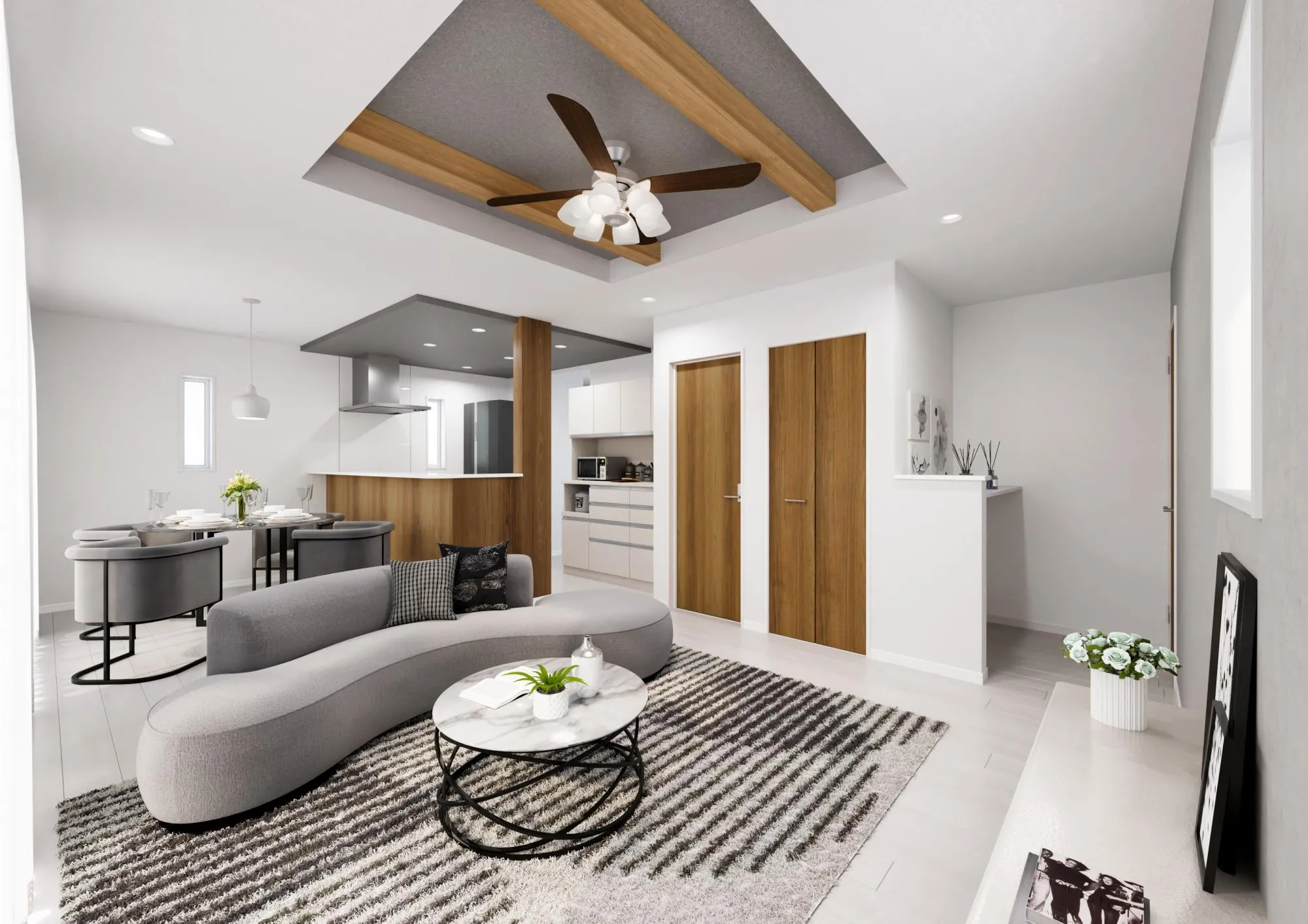 28号棟:内観パース(リビング)
※図面を基に描き起こしたパースです。実際とは多少異なります。