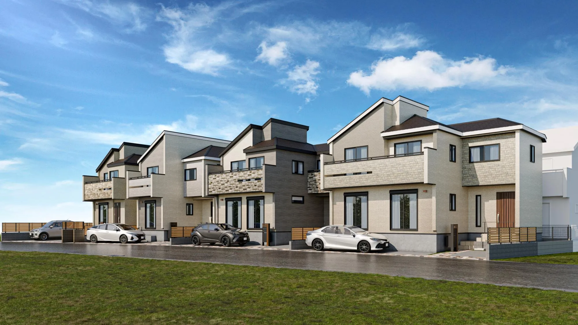 28～31号棟:外観パース
※図面を基に描き起こしたパースです。実際とは多少異なります。