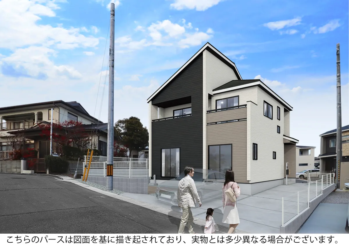 【1号棟外観完成予想図】