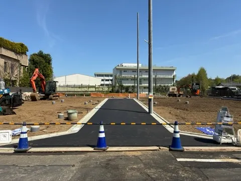 西前面道路からの新設道路写真(2026年4月12日撮影)