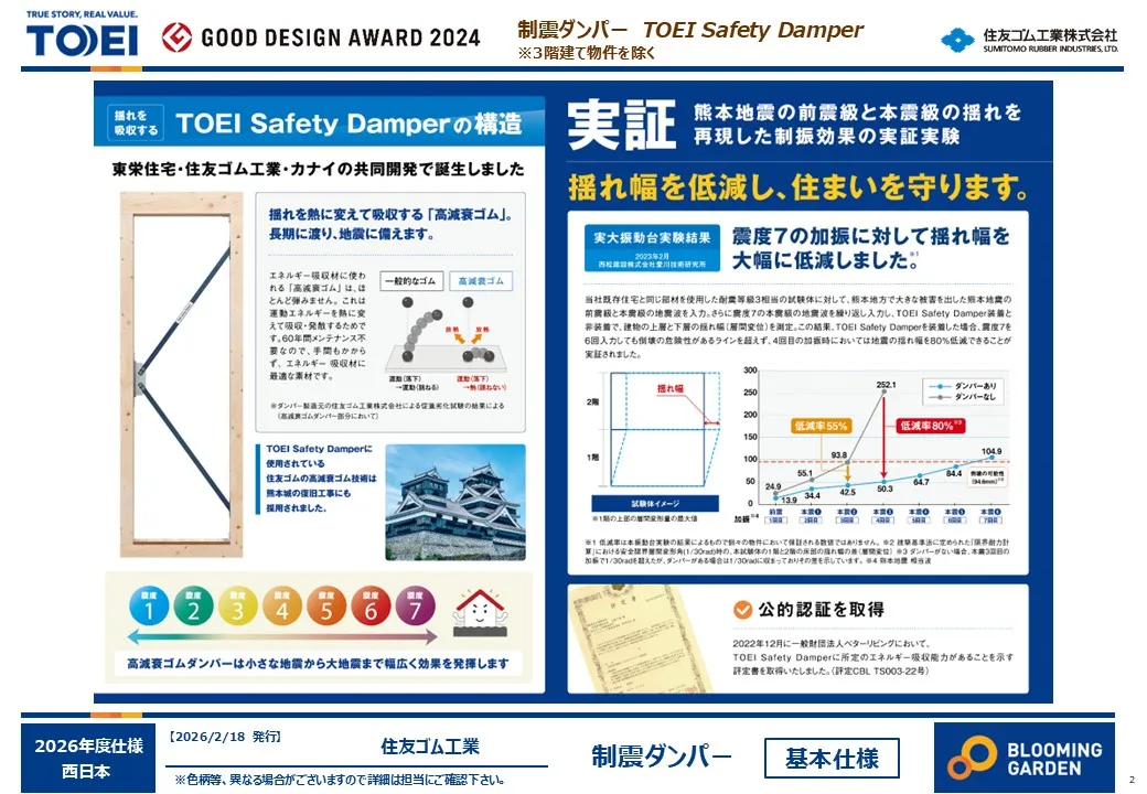 【耐震等級3+制震ダンパー】