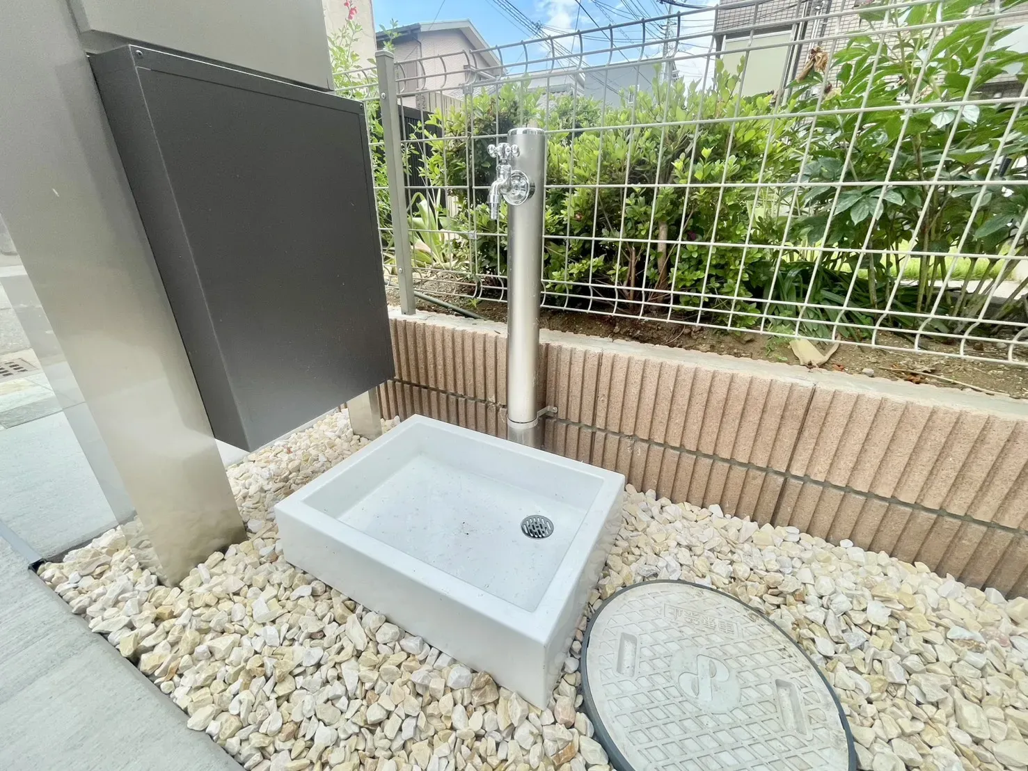 「便利な外水栓付き」