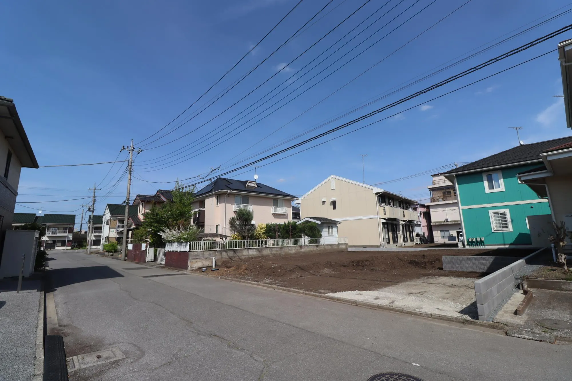 前面道路含む現地(造成後)