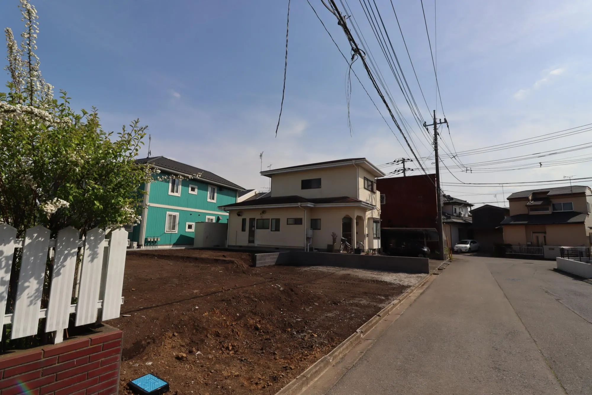 前面道路含む現地(造成後)
