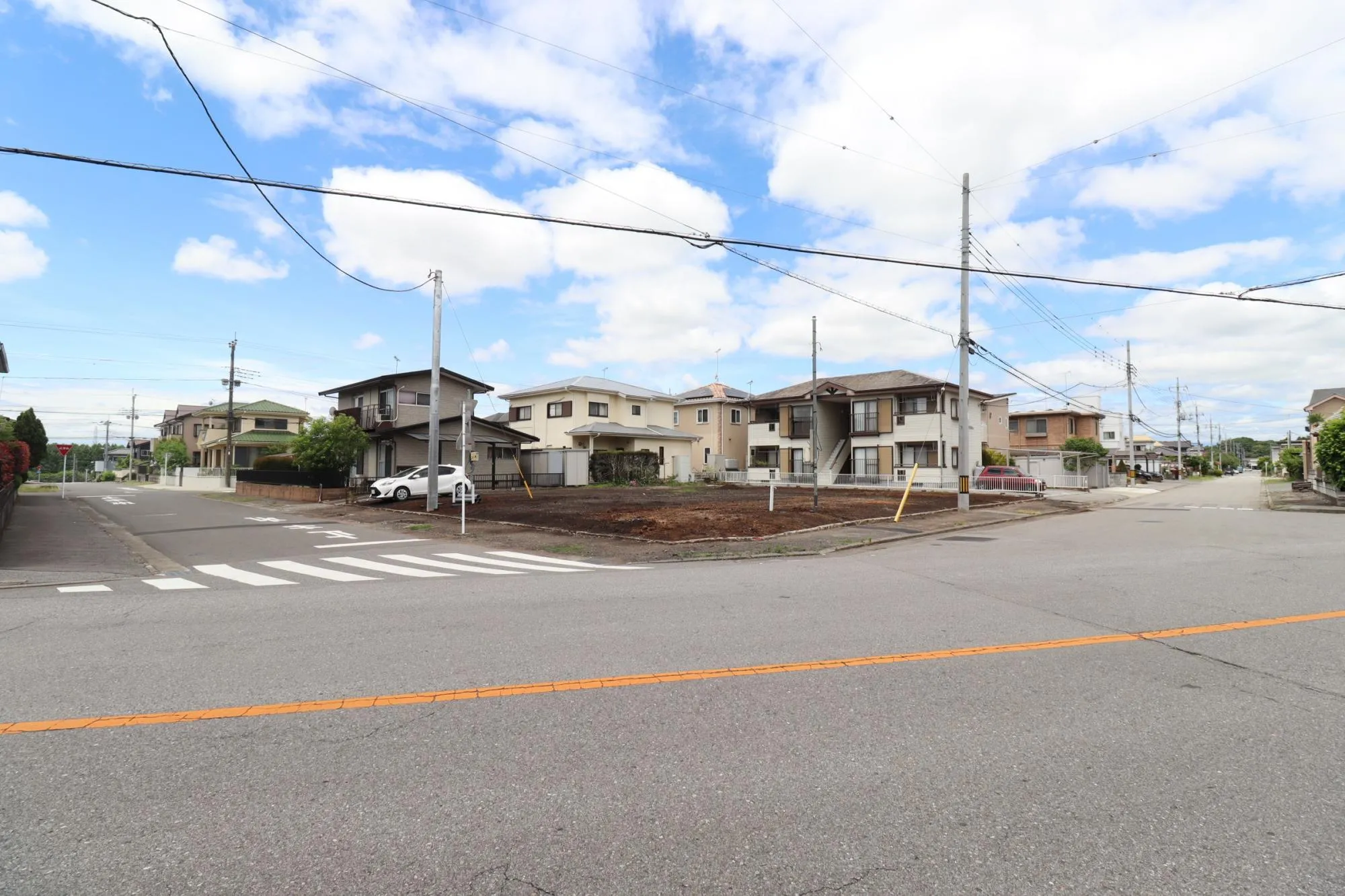 前面道路含む現地(造成後)