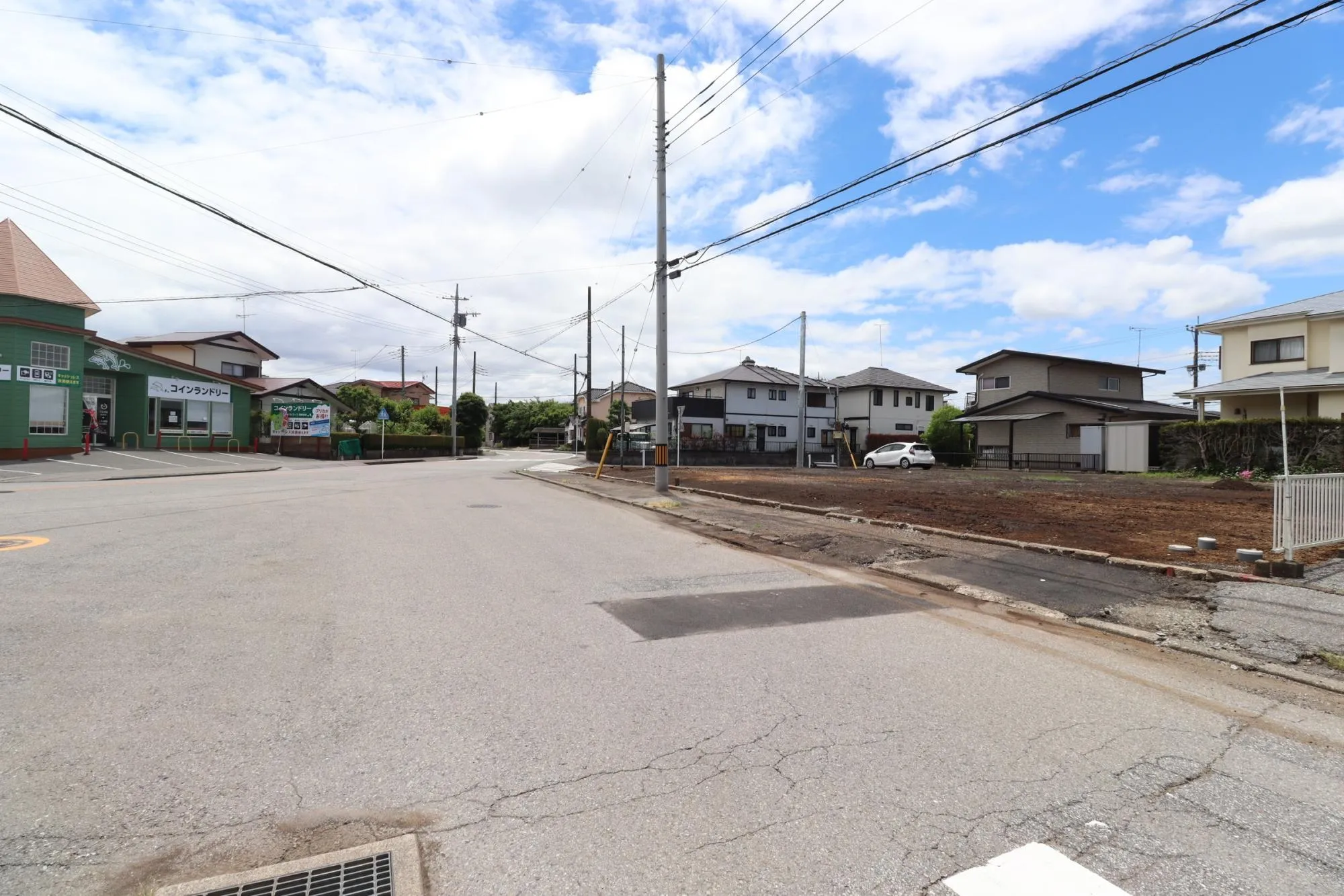 前面道路含む現地(造成後)