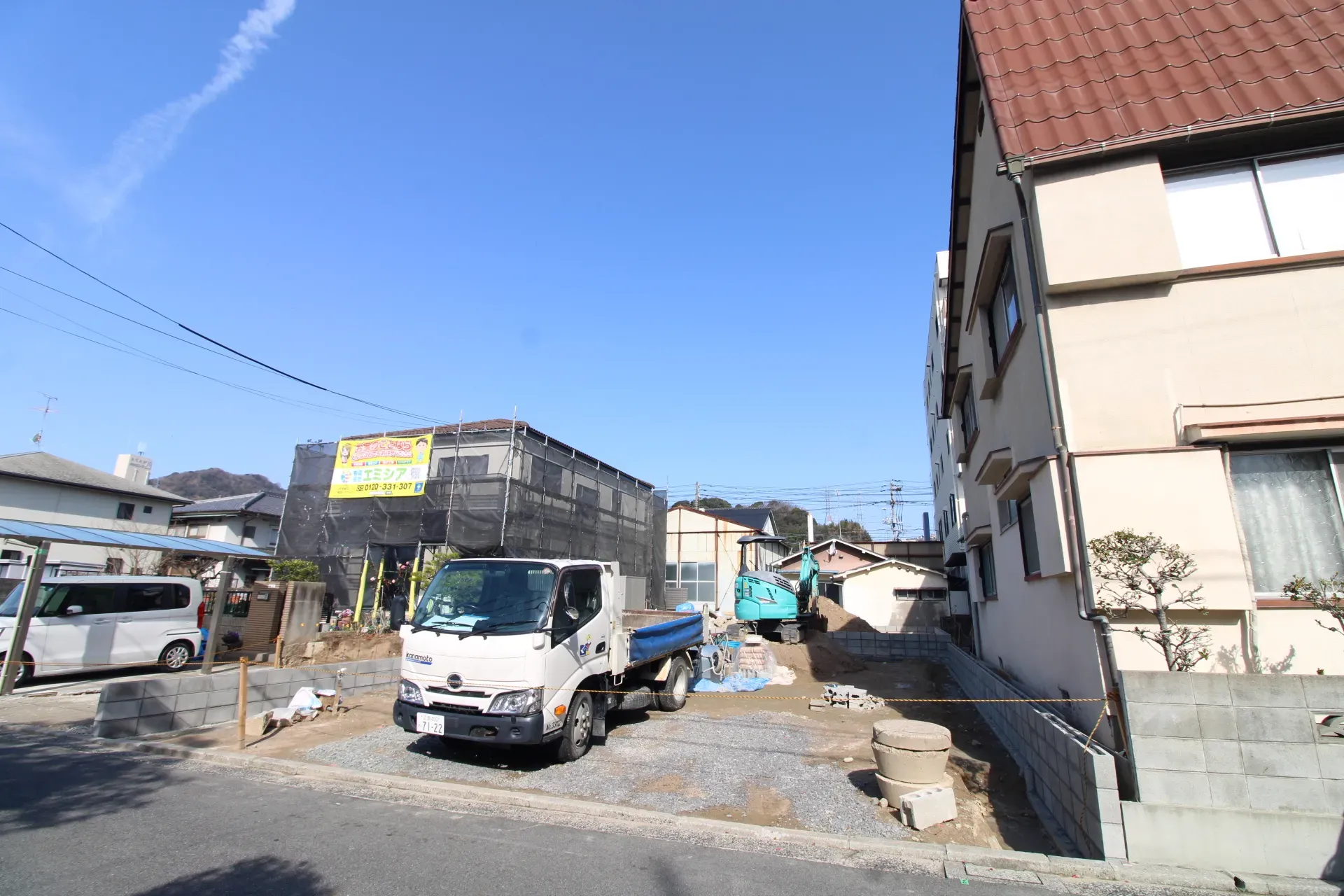 前面道路から見た宅地