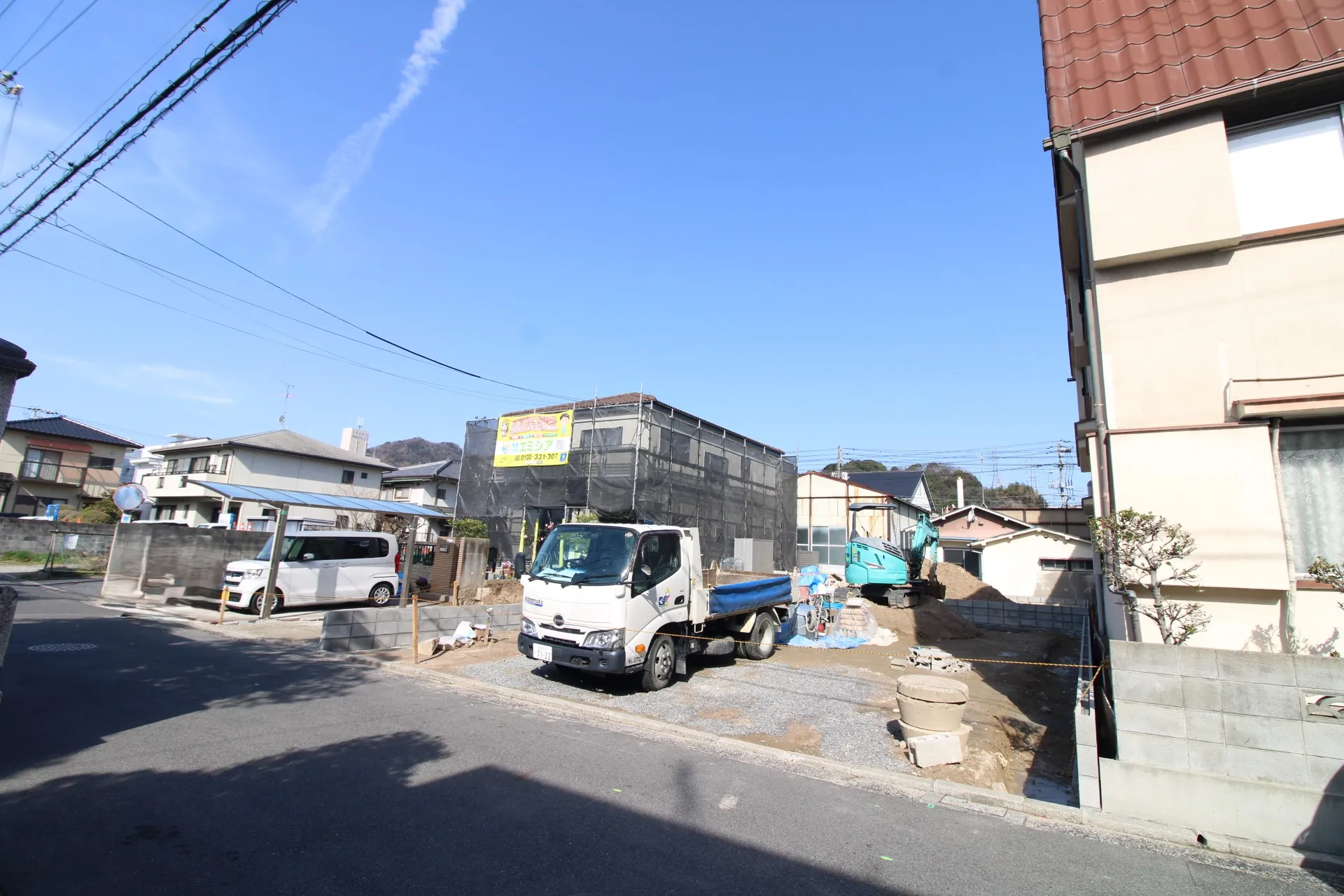 前面道路から見た宅地