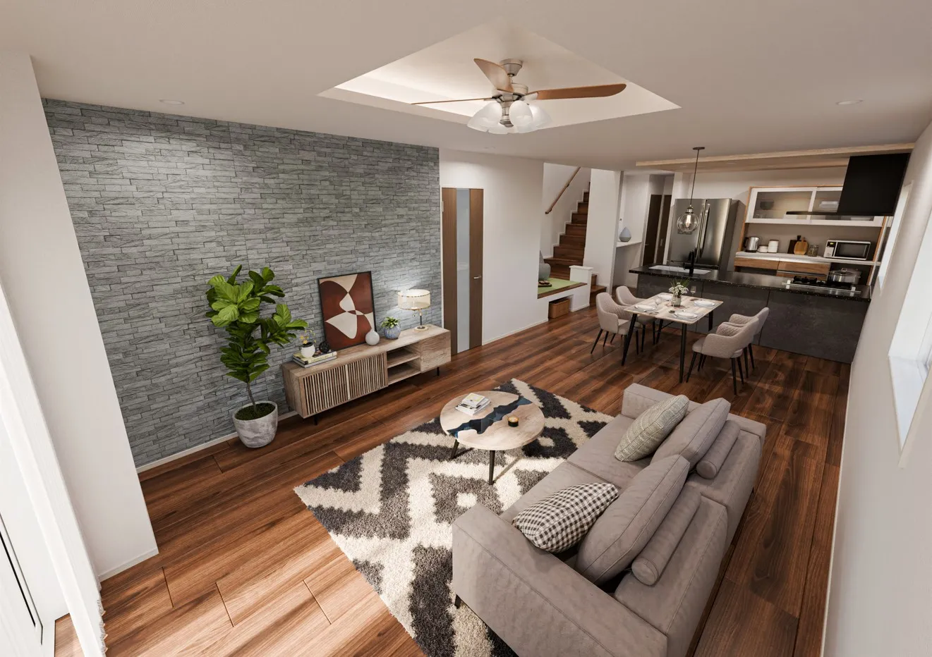 ②号棟内観パース