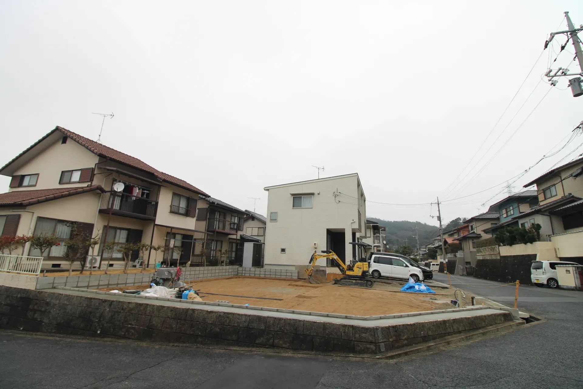 前面道路から見た宅地
