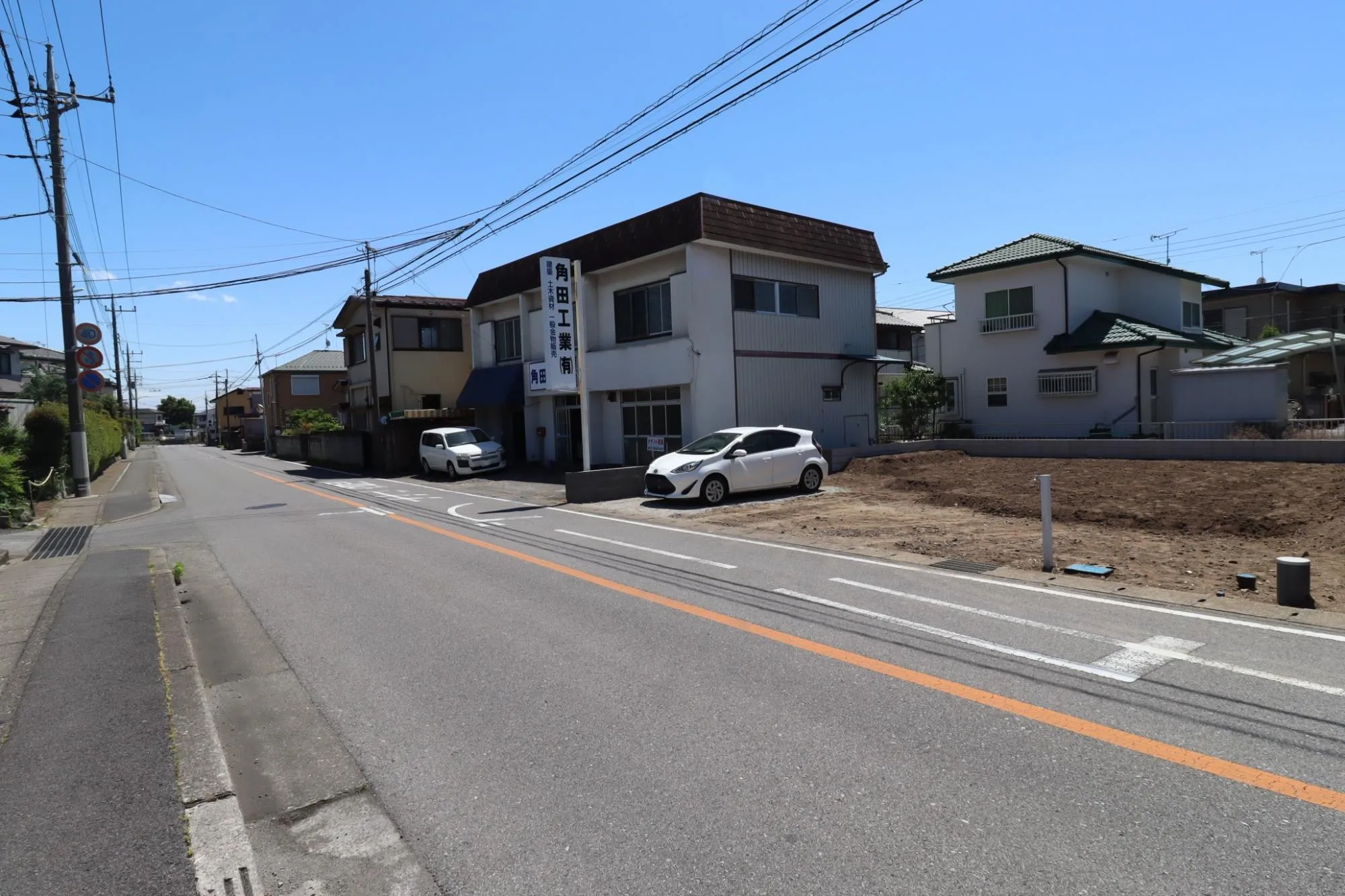 前面道路含む現地(造成後)