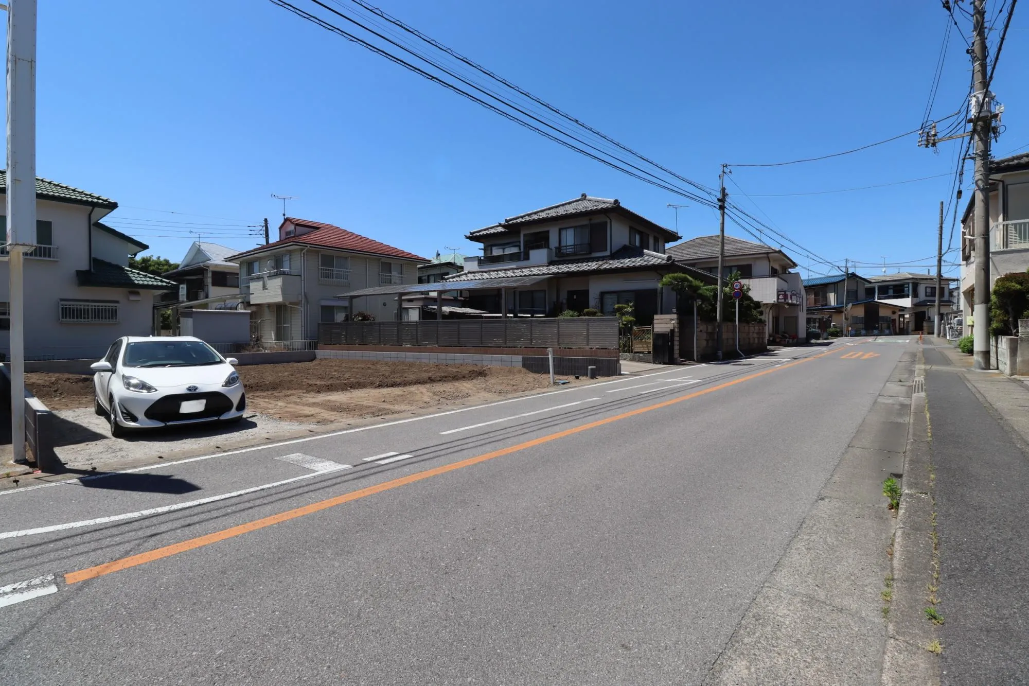 前面道路含む現地(造成後)