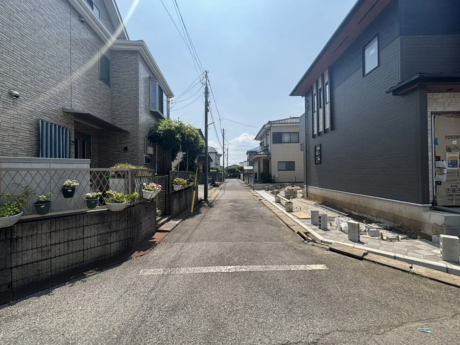前面道路含む現地写真(8/2撮影)