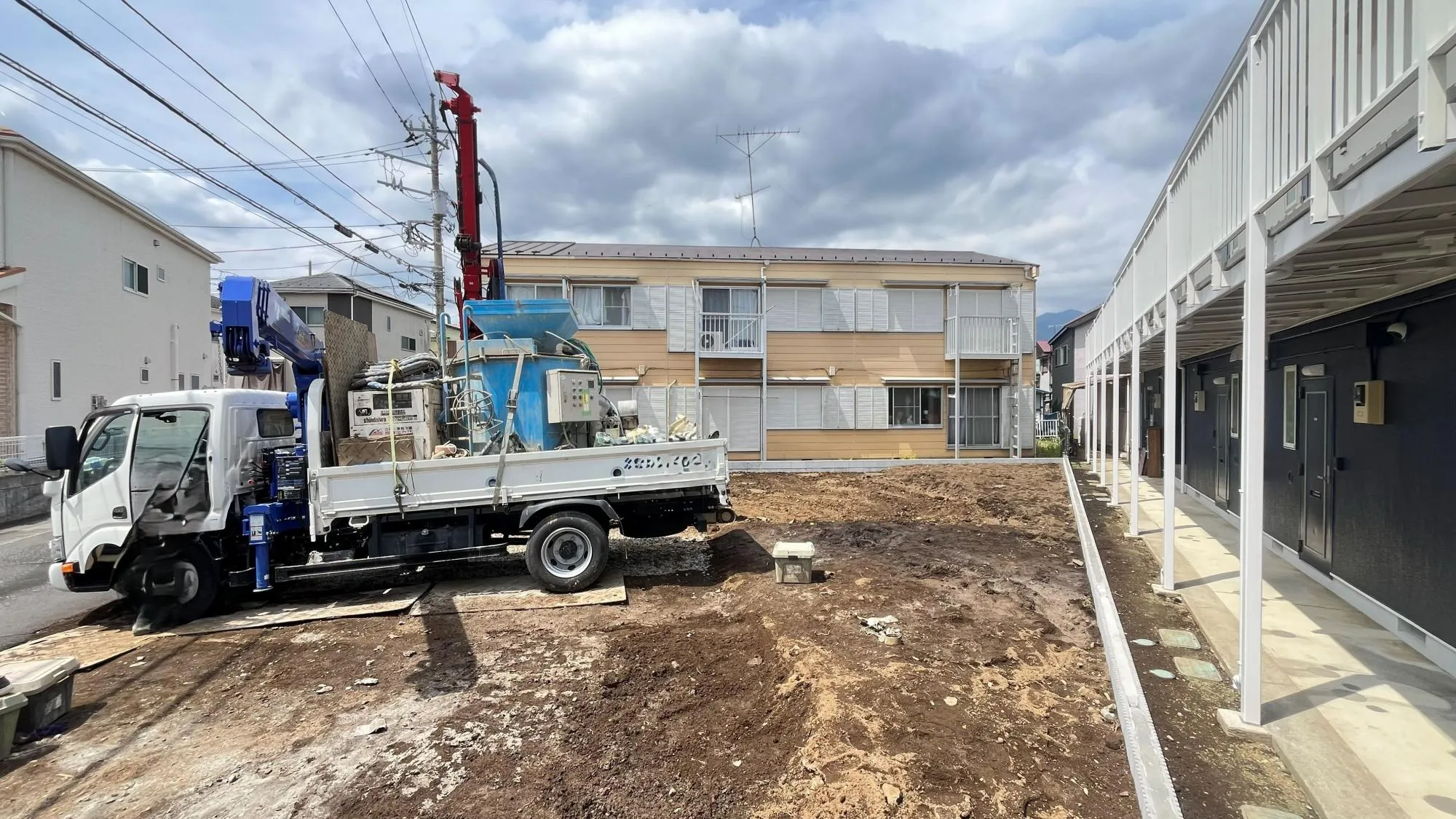 開放感のある敷地。
