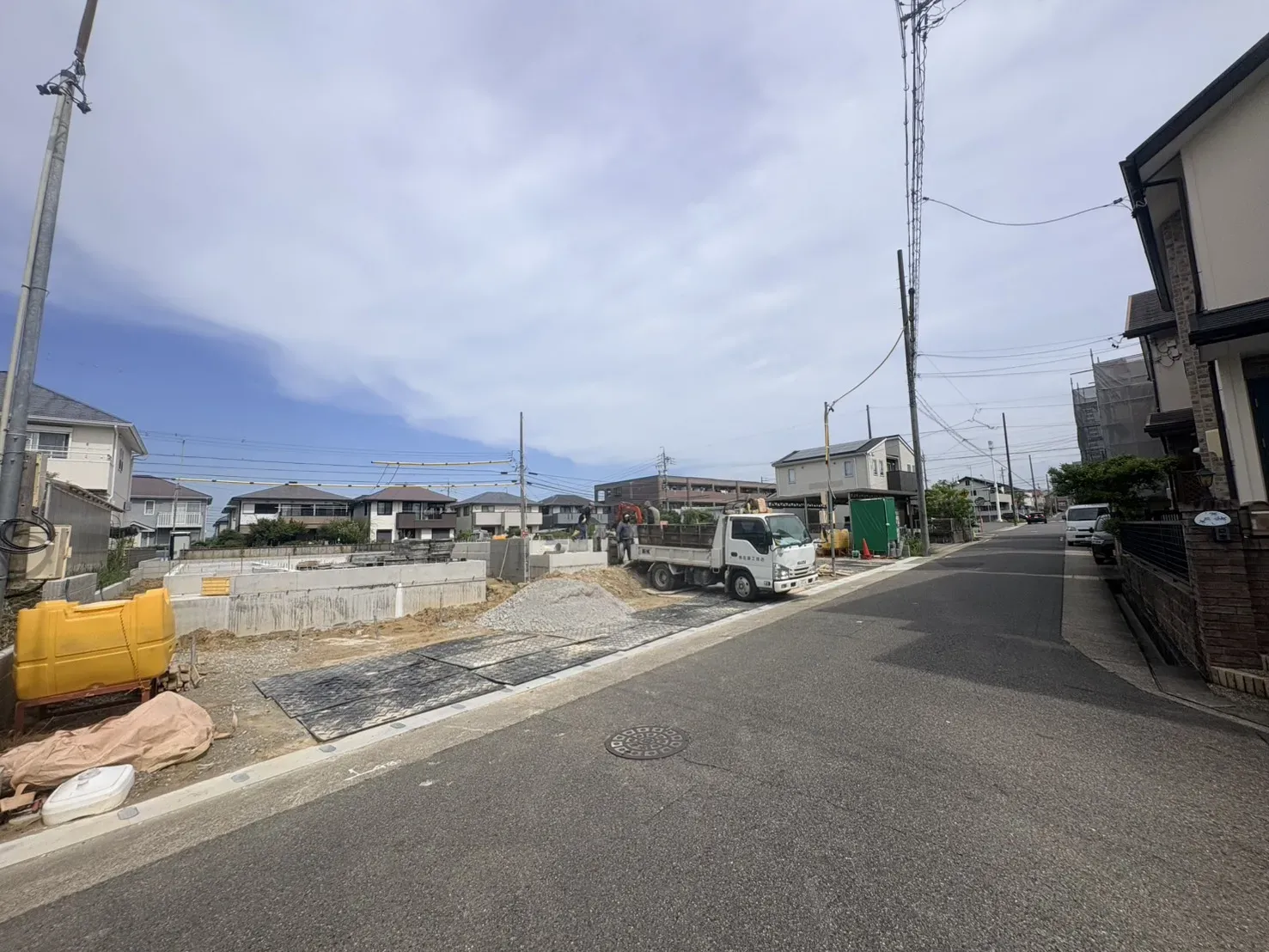 現地土地写真 基礎着手後 南側(2026年9月19日撮影)