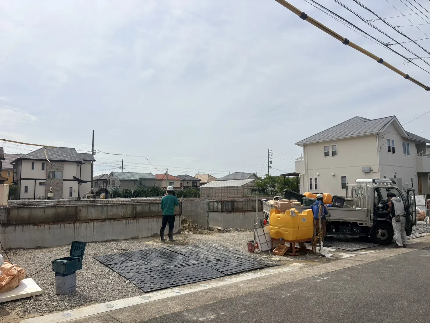 現地土地写真 基礎着手後 北側(2026年9月19日撮影)