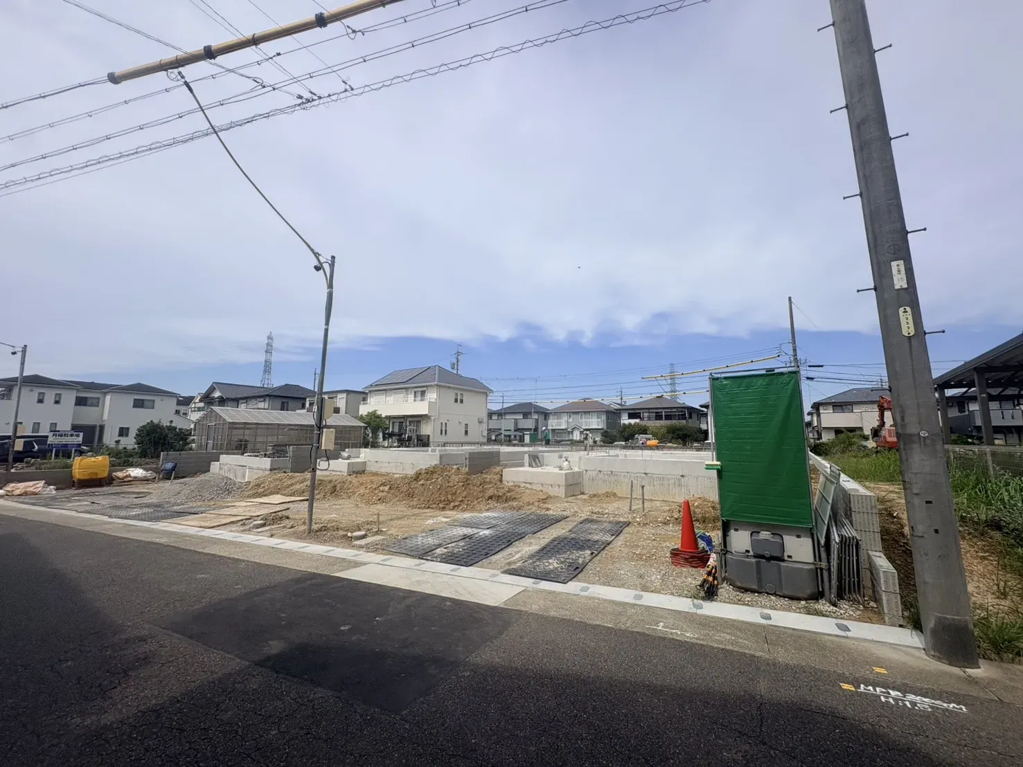 現地土地写真 基礎着手後 南側(2026年9月19日撮影)