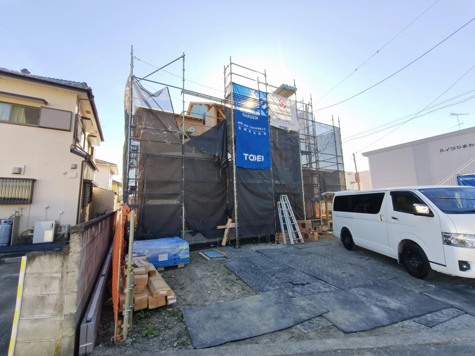 【1号棟】上棟しました!10月撮影