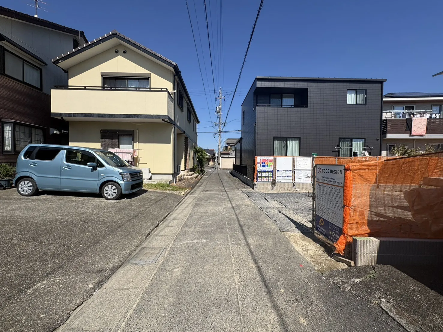 10月11日撮影 西側道路(南→北)