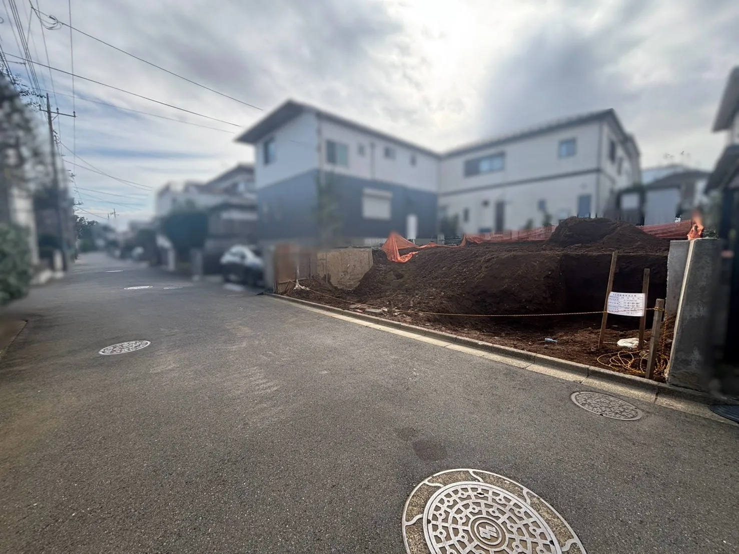 前面道路含む現地写真(10月29日撮影)