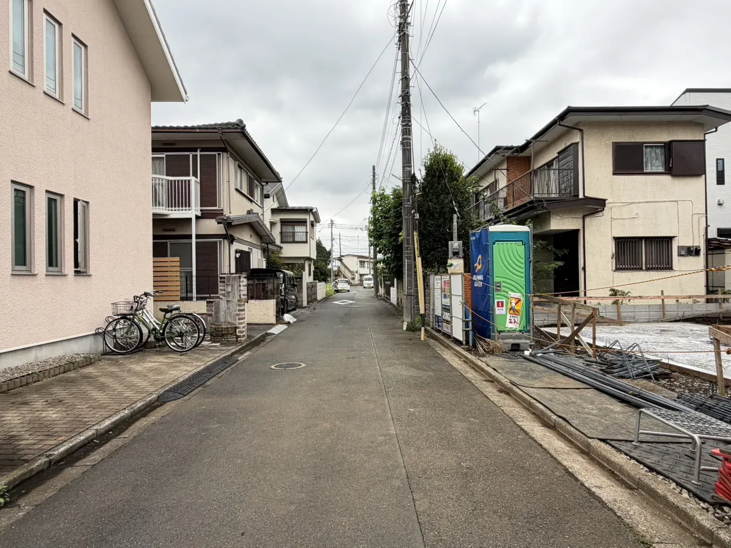 前面道路含む現地写真(9月中旬撮影)